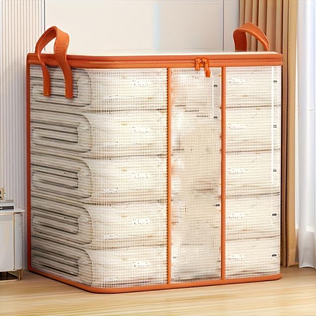 TEMU 4개 대용량 PVC 보관백, 옷과 담요에 적합 - 투명 방습 정리백, 기숙사, 이사, 개학 필수품에 이상적