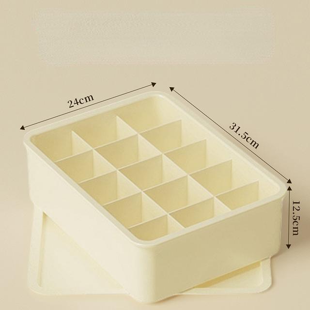 TEMU Underwear Storage Box With Cover | Panties Socks Organizer, Dustproof, Stackable, Plastic Closet Organizer Drawer Divider