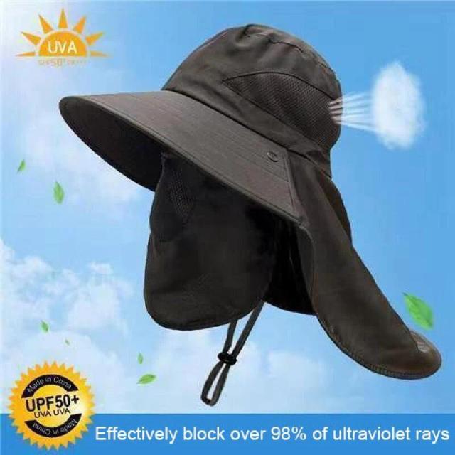 TEMU Sun Hat Shawl Hat Neck Protection Breathable Anti-ultraviolet Insect Repellent Outdoor Mountaineering Fishing