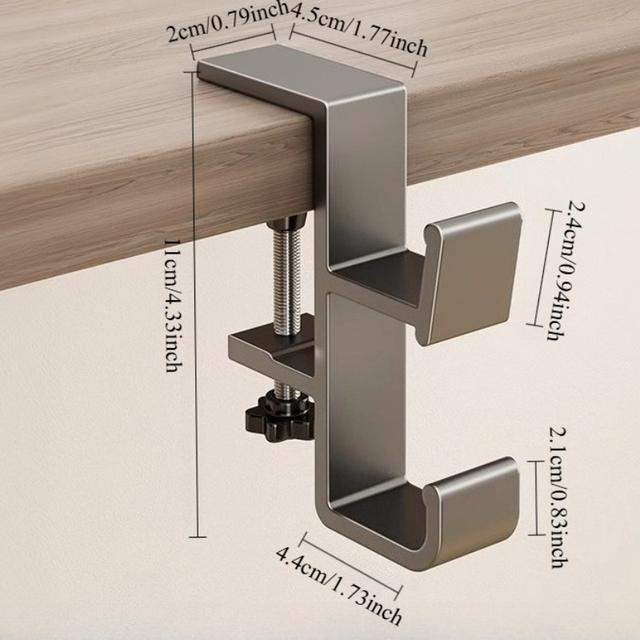 TEMU Un gancho para colgar mochilas junto a escritorios de estudiantes, no requiere perforación, gran capacidad de carga, adecuado para dormitorios y escritorios de oficina, sin dejar marcas