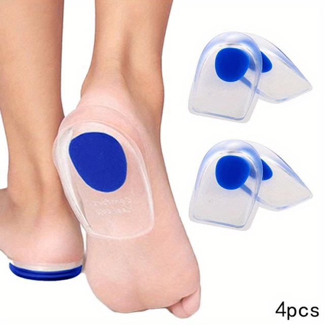 TEMU 8pcs 4pcs Of Men's And Women' Heel Pad Inserts -heel Pad For Heel, Achilles Tendon Spur, Gel Heel Pad Cup, Shock Absorption Support Pad