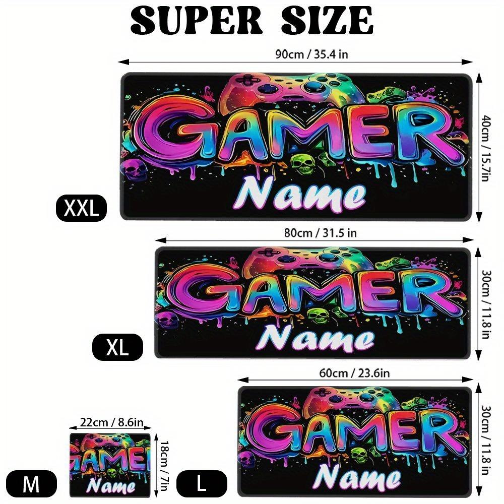 TEMU Custom Text Mouse Pad - 2d Flat Xxl/xl L Big Large Gaming Design, Cute Christmas & Thanksgiving Theme Extra Long Office Desk Mat For Boyfriend Girlfriend , 2d Flat