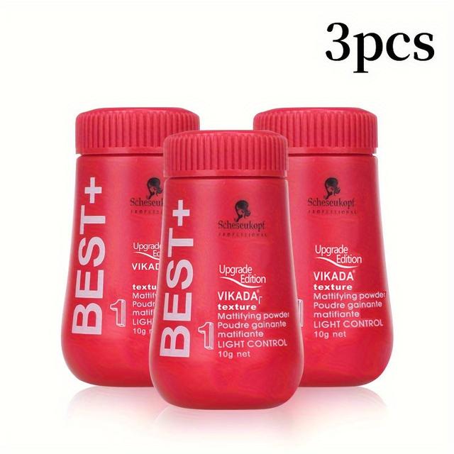 TEMU Set Of 3 Hair Styling Powders, No-wash Hair Styling Powder, Oil-absorbing Fluffy Powder, Compatible With For All Hair Types And Styles, Effortlessly Create Hairstyles