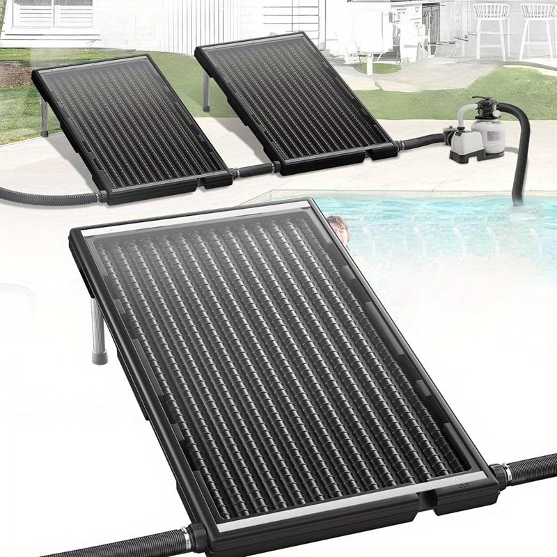 TEMU de calefacción solar para piscinas, dispositivo de calefacción para piscinas, tapete de calefacción solar integrado, ideal para piscinas, jardines y duchas exteriores (111.5X66X65 Cm)