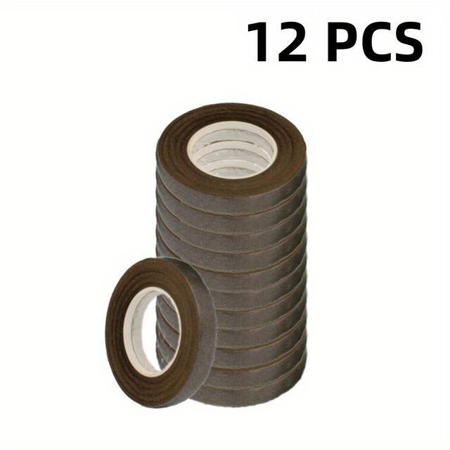 TEMU 12 Rolls Floral Tapes, Stem Wrapping Tape, Florist Tape, For Floral Craft Supplies, Bouquet Stem Wrapping, Wedding Bouquets (dark Green, Light Green, Brown)
