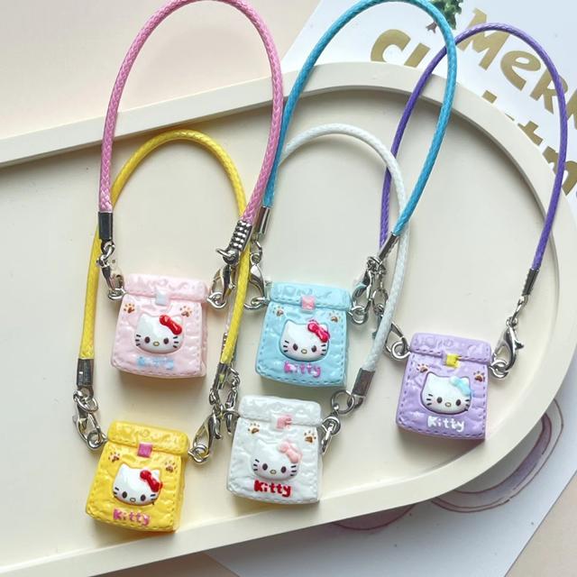 TEMU 5pcs Hello Kitty Handbag Crossbody Bag Phone Chain Mini Mobile Phone Pendant, Phone Strap, Backpack, Bag, Wallet Decoration Pendant, Phone Accessories, Gifts