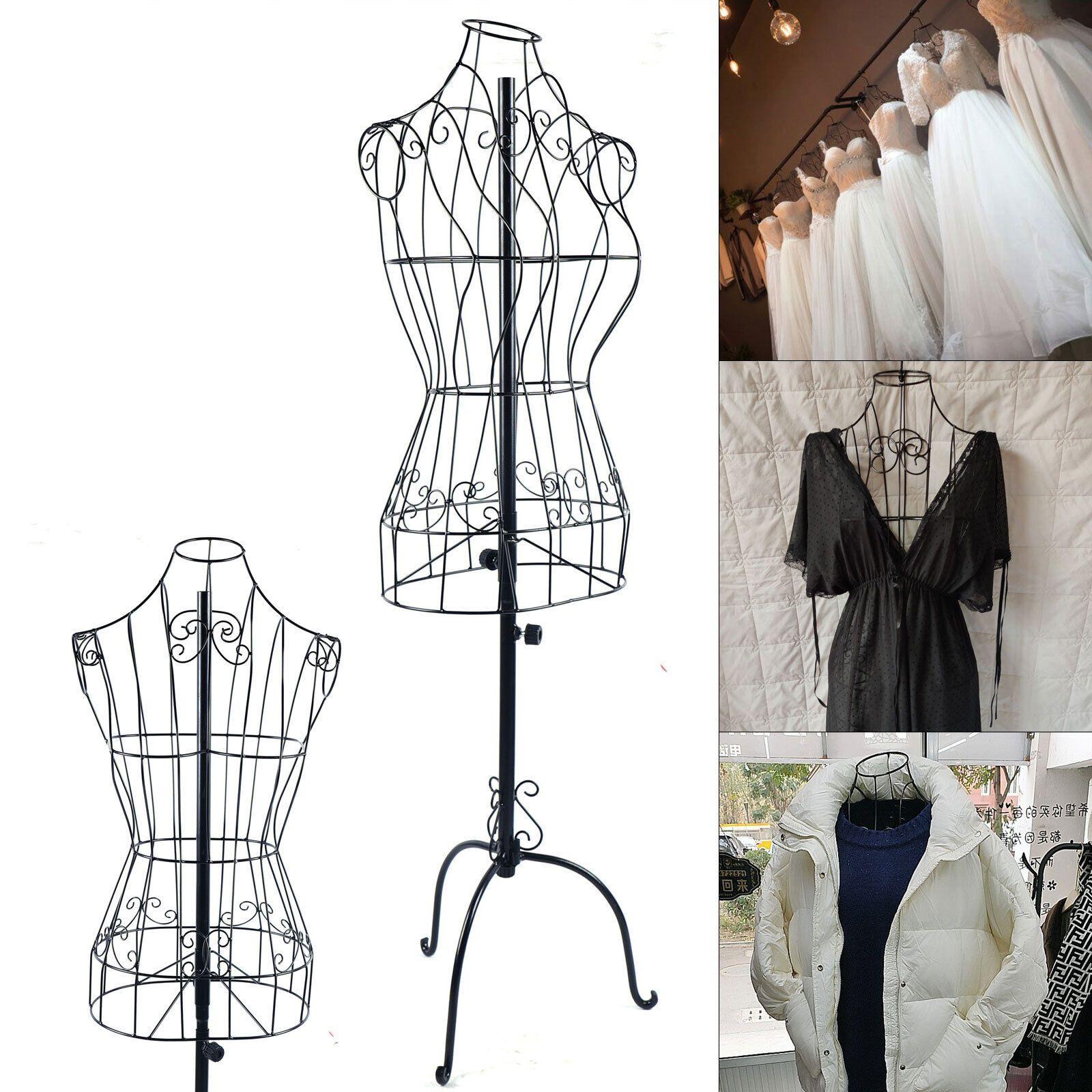 TEMU Yifeict Women's Vintage Clothes Mannequin, Height-adjustable Mannequin, Metal Iron Wire, Torso, Dummy, Female Decorative Bust Or Clothes Stand