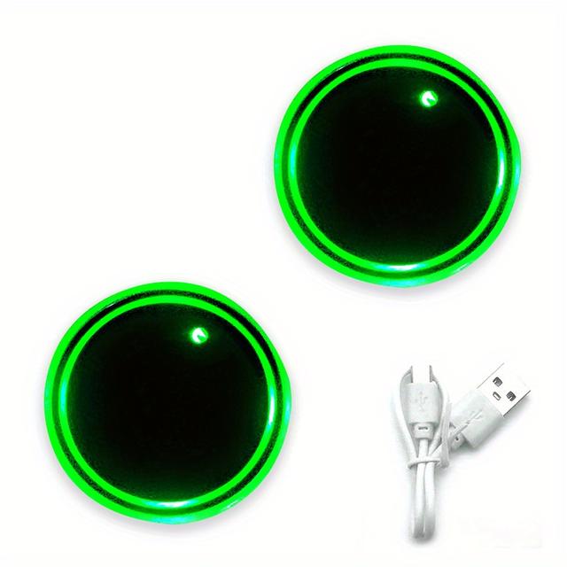 TEMU 2 szt. Podstawki pod lampki LED do samochodu | Z wbudowanym akumulatorem, kablem do ładowania USB, Bez, Tworzą efekt oświetlenia otoczenia