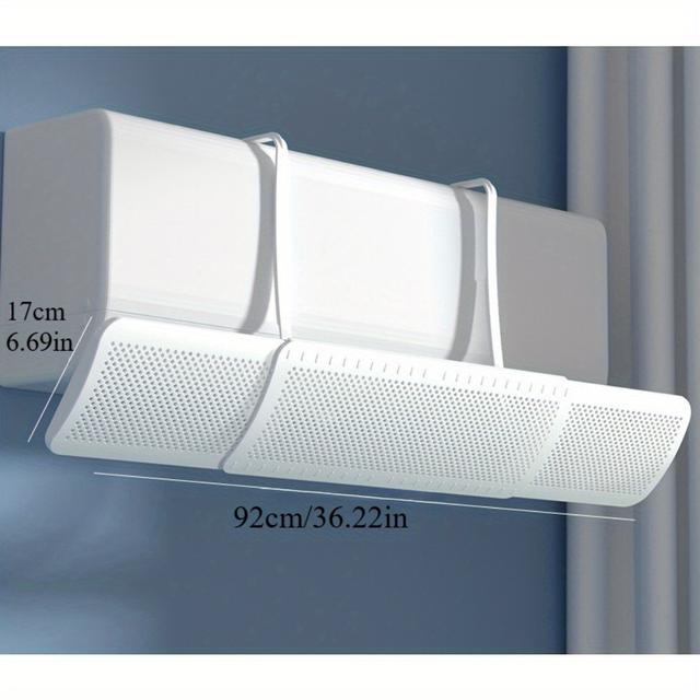 TEMU Adjustable Air Conditioner Deflector - Telescopic, No Battery Needed, -direct Blow, Portable & 180° Rotatable For , For Home And Use