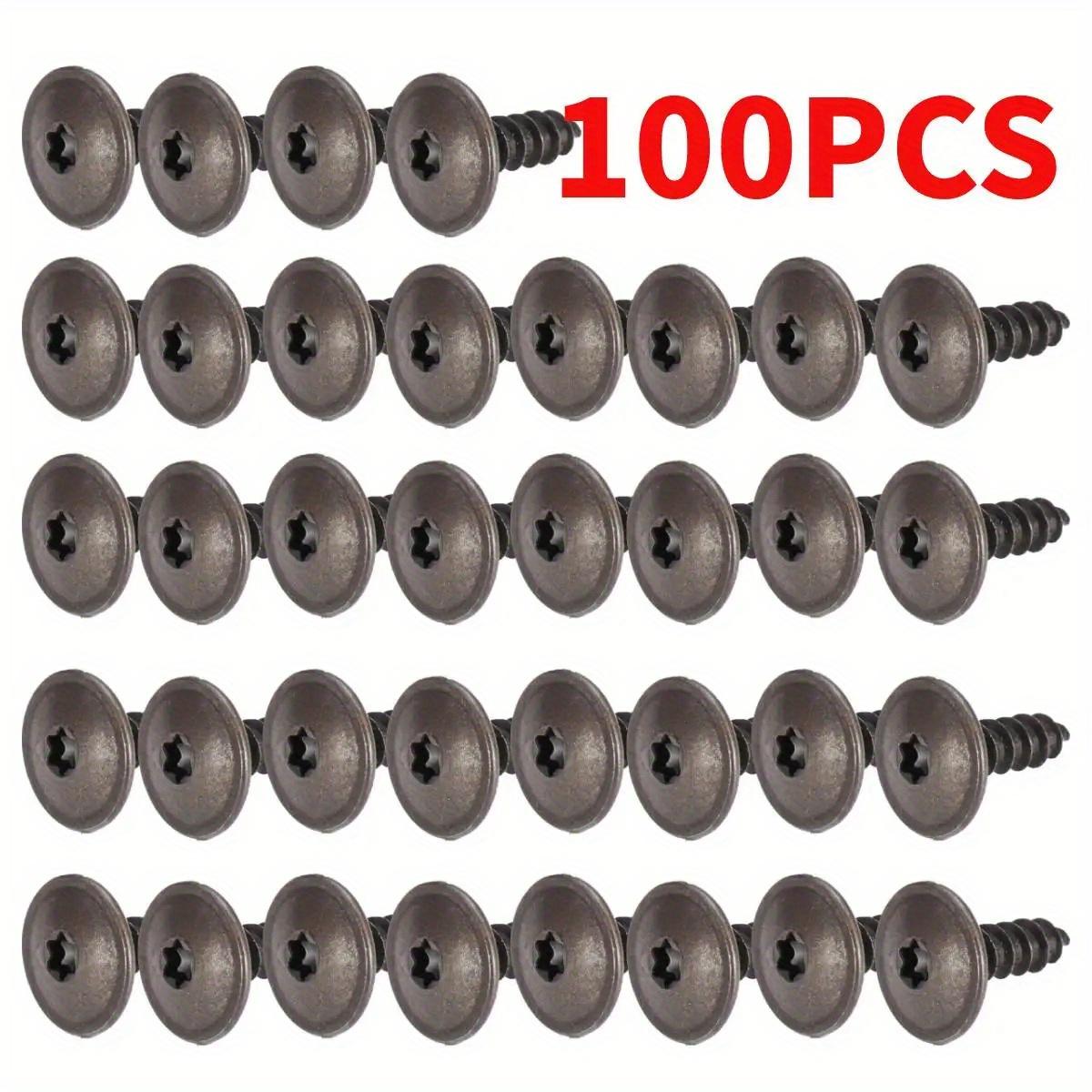 TEMU 100pcs Black Metal Self-tapping Screws, Rivet Fasteners, And Self-tapping Screws For Golf Body - Durable Metal Rivets With Screw Nails For Secure