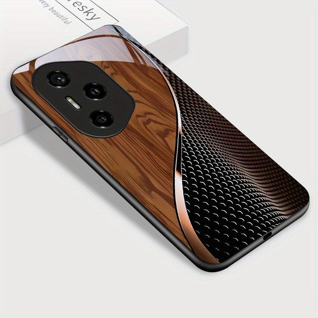 TEMU Phone Case: 400 Pro Honor 400 Phone Case, Fashion Glossy Stylish Tempered Glass Casing Shockproof Back Cover