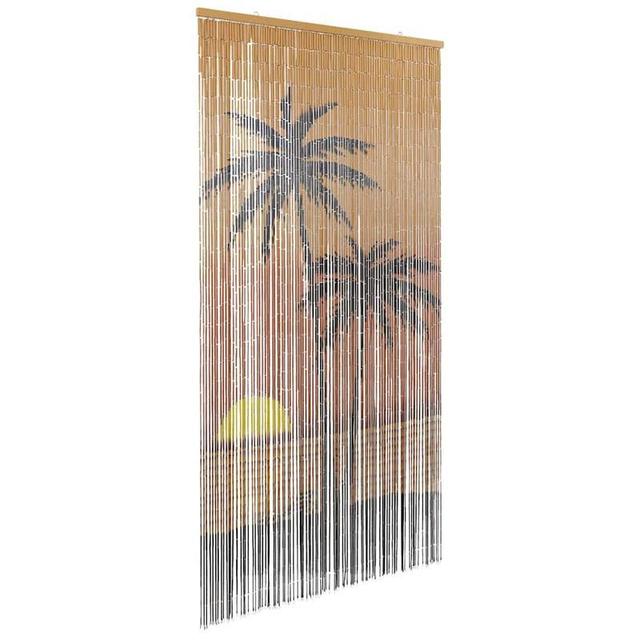 TEMU Insect Door Curtain Palm Tree Print 90x220 Cm Bamboo Door Curtains Insect Screens Prevent Flies, And Other Insects From Entering Your Home, Motorhome Or