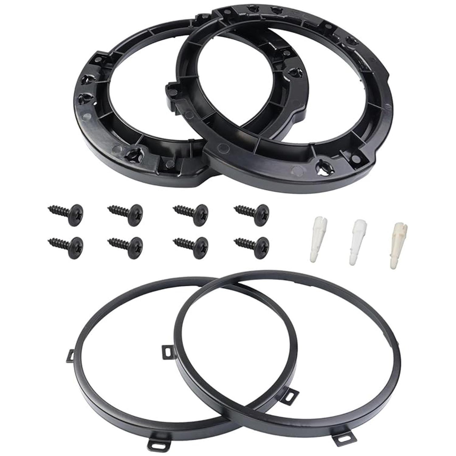 TEMU Kit Anello di Fissaggio del Supporto del Faretto da 7 Pollici per Wrangler JK 2007-2017 Anteriore Sinistra e