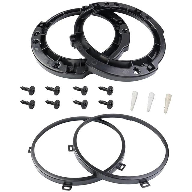 TEMU Kit Anello di Fissaggio del Supporto del Faretto da 7 Pollici per Wrangler JK 2007-2017 Anteriore Sinistra e