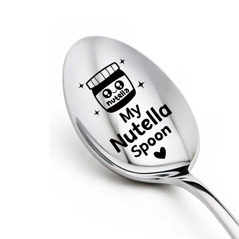 TEMU 1pc Funny Engraved Stainless Steel Dessert Spoon - Elegant Coffee & Ice Cream Spoon Suitable For Birthdays, Christmas, Graduation Gifts For - 410 Steel Dessert Spoons For Tea, Soup, Desserts