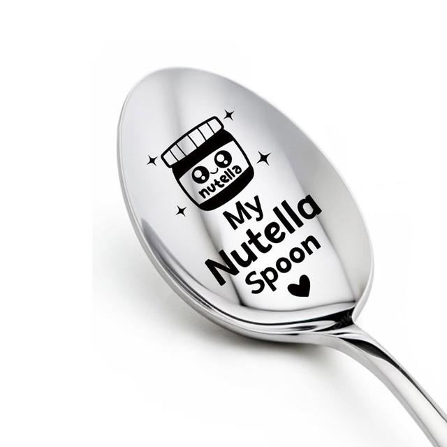 TEMU 1pc Funny Engraved Stainless Steel Dessert Spoon - Elegant Coffee & Ice Cream Spoon Suitable For Birthdays, Christmas, Graduation Gifts For - 410 Steel Dessert Spoons For Tea, Soup, Desserts
