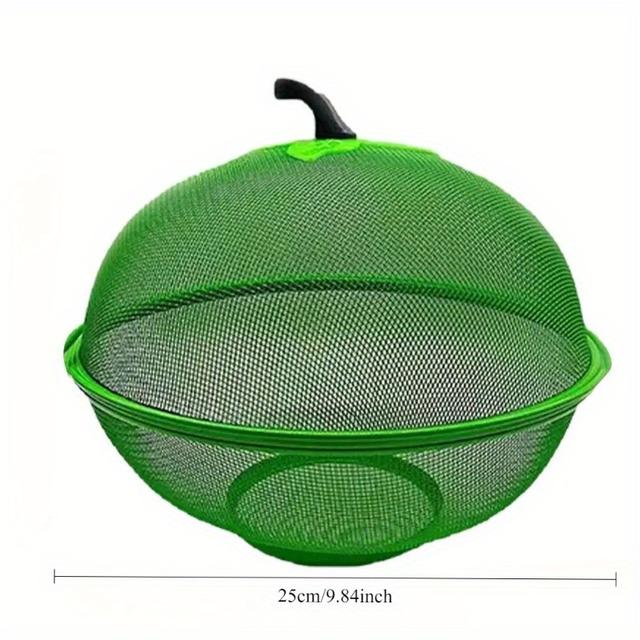 TEMU 녹색 메쉬 상단이 있는 주철 과일 바구니 - 헤비듀티 타원형 야채 및 과일 홀더, 공기 흐름 배수 바구니 카운터탑, 싱크대, 테이블 - 사과, 바나나, 감자, 레몬용 재사용 가능한 주철 채반