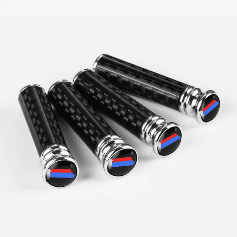 TEMU 4pcs Car Door Lock Knobs Carbon Fiber Door Lock Pin Cover Stick For 1 2 3 4 5 6 X6 X7 Accessories, Qd4sd001