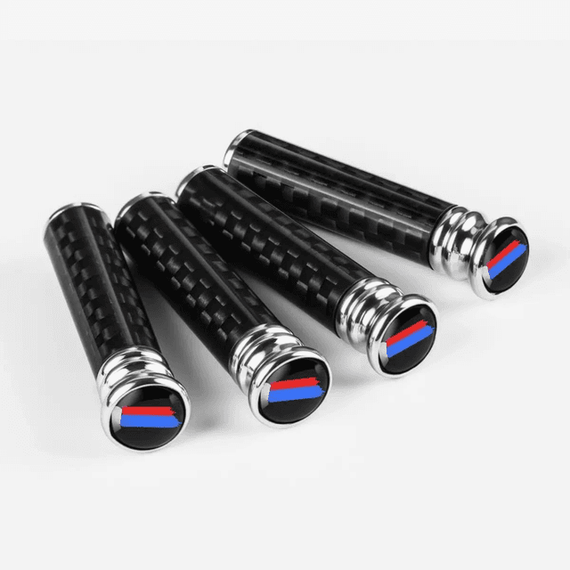TEMU 4pcs Car Door Lock Knobs Carbon Fiber Door Lock Pin Cover Stick For 1 2 3 4 5 6 X6 X7 Accessories, Qd4sd001