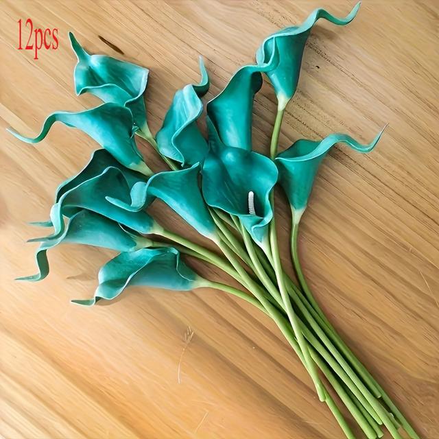 TEMU Sharkbee 12pcs Simulation Turquoise - Perfect For Weddings, Home And Office Decor, Holiday Parties -