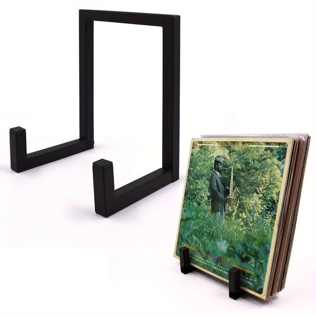 TEMU 1pc Vinyl Record Holder, Vinyl Record Storage Stand Display, Metal Album Frames For Vinyl Records Black Lp, Picture, Plate, Photo Easel