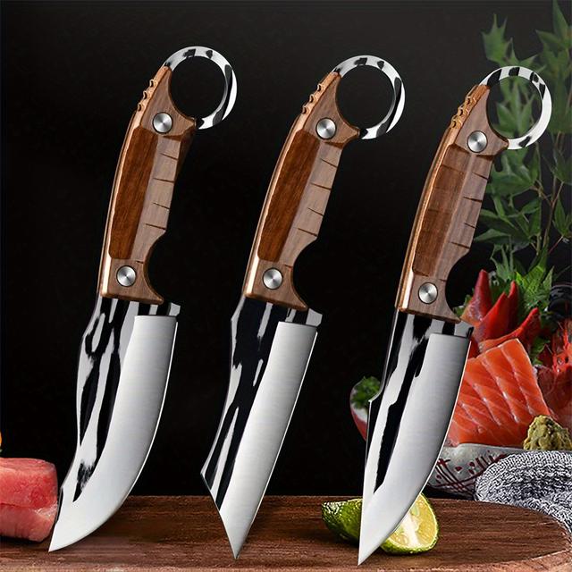 TEMU Handmade Cleaver Knife Sharp Meat Fish Vegetable Non-slip Handle Slicing Knife Cutting Knives Knives Kitchen Stuff Cooking Knife Kitchen Knife Kitchen Tools Cooking Tools Kitchen Knives Stuff