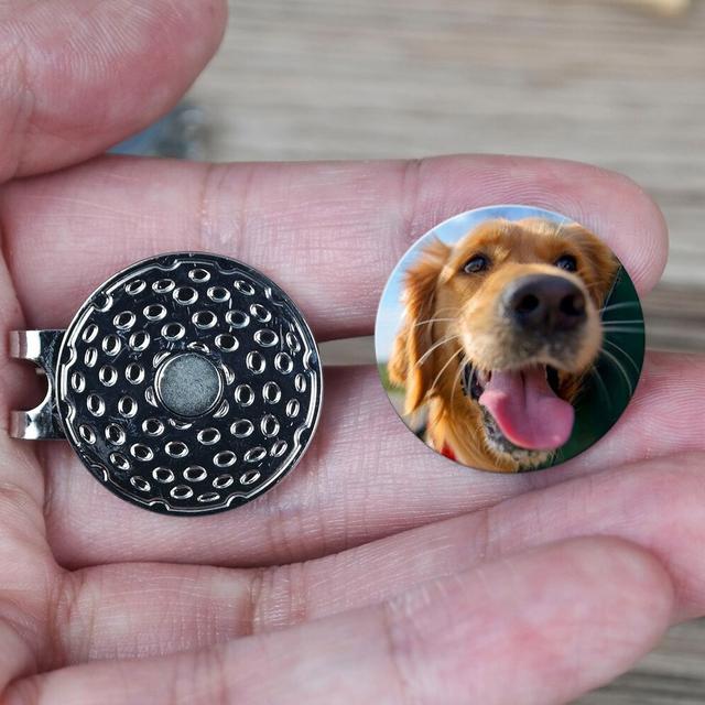 TEMU Custom Magnetic Golf Ball Markers With Cap Clip - Personalized Image, Stylish And Convenient, Ideal Gift For Golf Enthusiasts, Fathers Day Gift