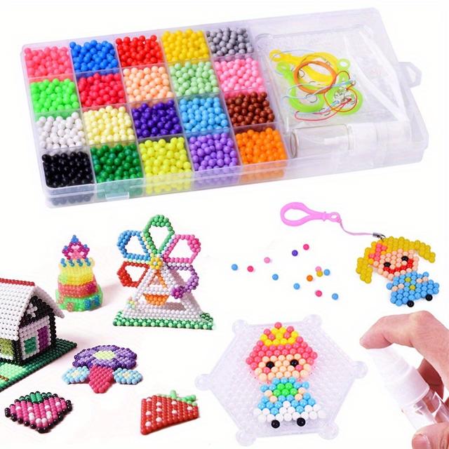 TEMU 20+1pc Storage Box Set Bean Melt Bead Set, Random Accessory Colors, For Creative Jewelry Making Decorative Additions Beads, Suitable For Pixel Art And - Creative Handmade Gift Set