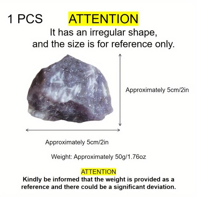 TEMU From Purple Natural Mining Stone, Smooth Work, , Improved Daily Essentials- Suitable For Housewives, Workplace, Home And Needing Protection Against , Irregular Shape