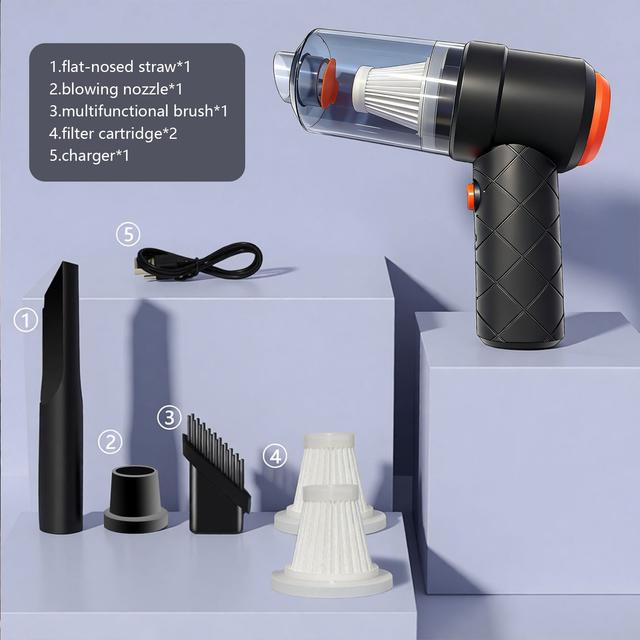 TEMU A New Portable Car Vacuum Cleaner Model For 2026, Featuring High Power And Extended , Usb Charging, And A Lightweight Design. Ideal For Cleaning Car , Sofas, Seats, Carpets, And Tight Spaces