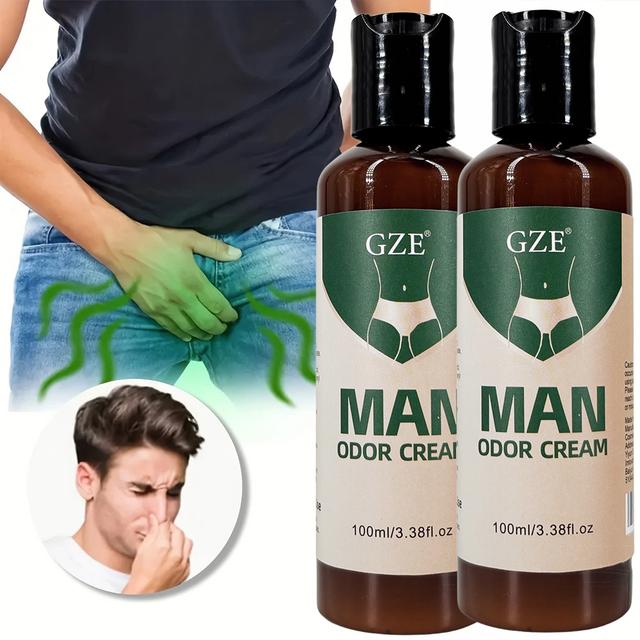 TEMU 2 Pack Gze For Man Odor Cream | Stops Odor For 72h | Safe For | Long Lasting Protection, Anti-chafing