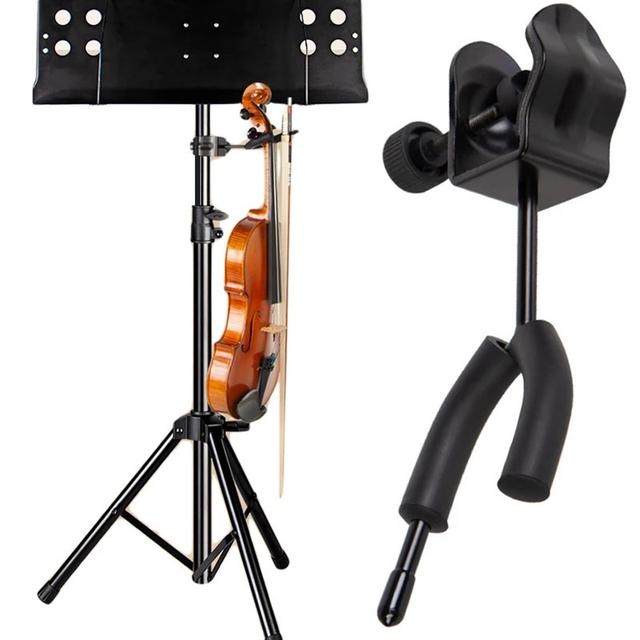 TEMU Violin Hanger Violin And Viola Stand Microphone Or Sheet Music Stand Violin Holder For Desktop For Home And Studio Music Room