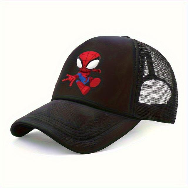 TEMU Häkelset Marvel -Man Muster Bestickte Mode Herren Baseballkappe, für Outdoor-Aktivitäten. Verstellbares Design, Geeignet für Freizeitkleidung am Strand oder auf Urlaub. Häkelset