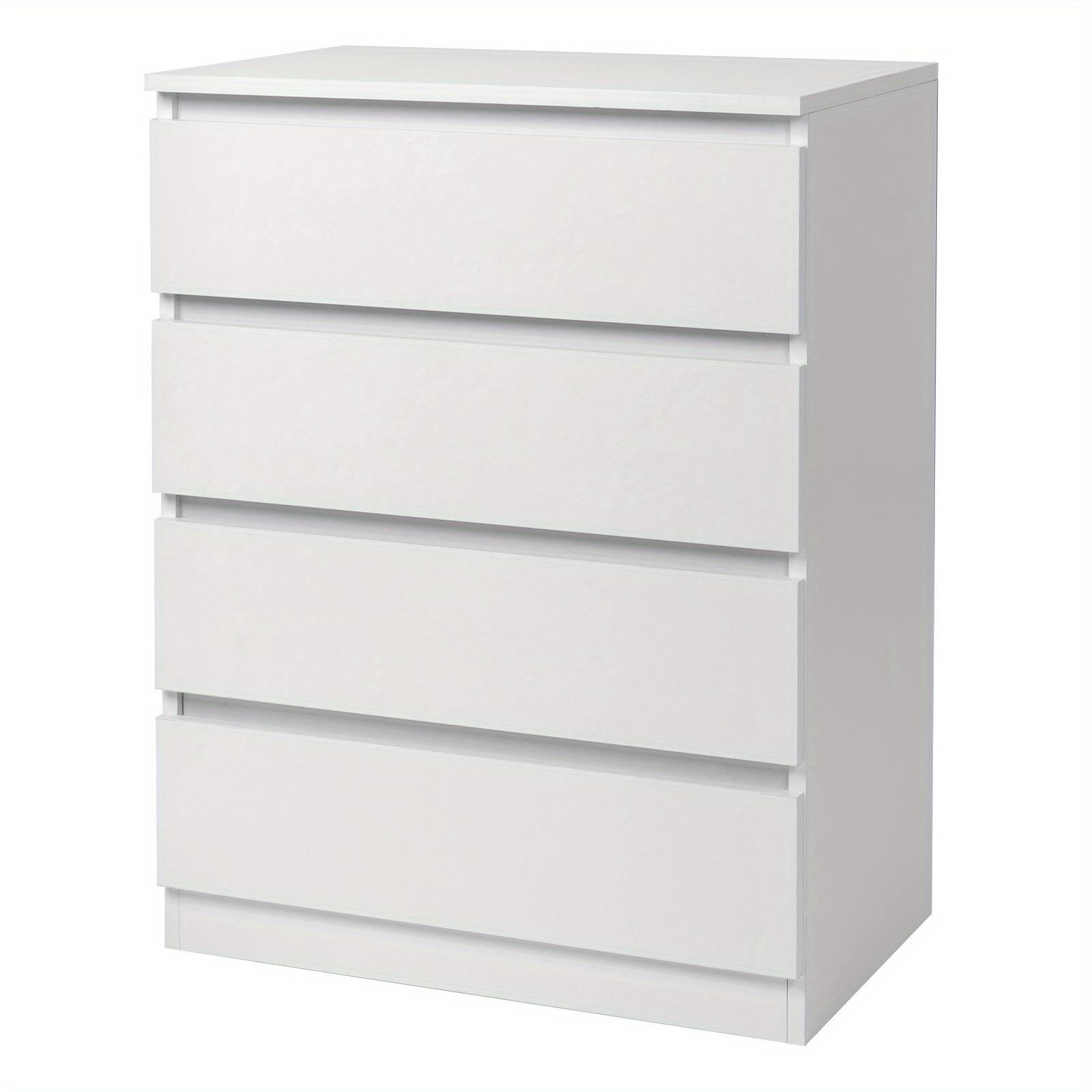TEMU 4-drawer Dresser | Embedded Handles, Drawer Cabinet For Bedroom, Office, Living Room, And Hallway Organization, Motorhot