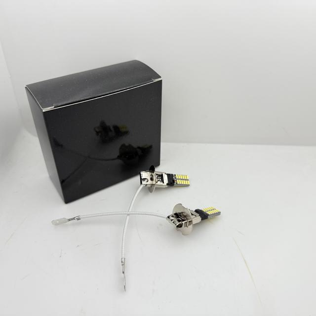 TEMU 2pcs H3 24smd 3014 Led Headlight Car Fog Light Bulbs Auto Driving Running Lamps 12000lm 80w 12v 24v