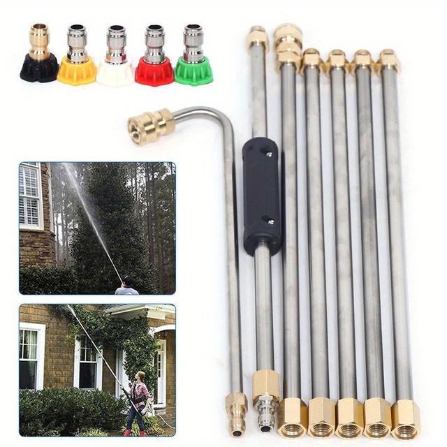TEMU Gutter Cleaning Tool Extension Wand Lance High Pressure Washer Roof Cleaner Uk