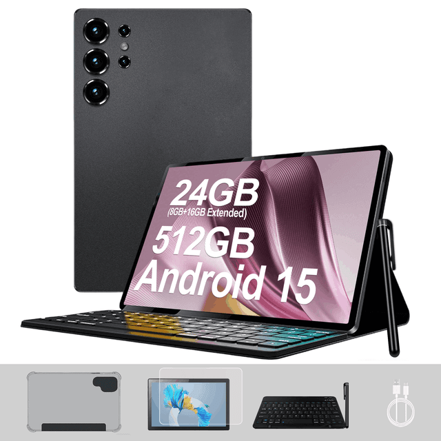 TEMU 10.1 Hd 15 Tablet - 24gb , 512gb Storage, 6000mah, Unlocked 4g, 16mp+8mp Dual Camera, , Wifi, Gps, Face Unlock - Companion