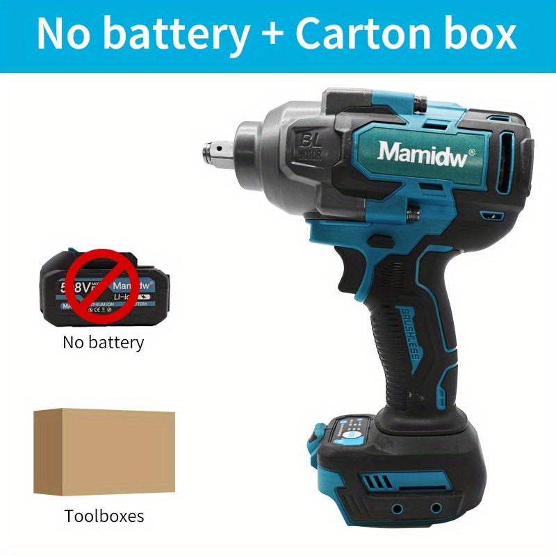 TEMU Mamidw 1800n.m Cordless Impact Electric Wrench, Brushless Electric Wrench, Cordless High Absorber For Car Repair (tools Only) For Makita 18v Battery Pin