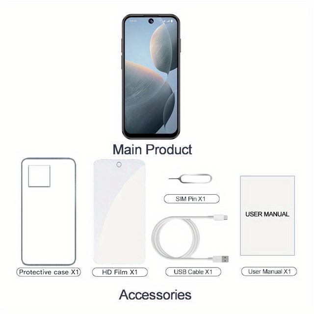 TEMU XS19, 2 GB Arbeitsspeicher, 16 GB internes Speicher, 3G-Mobilfunknetz, 3,88 Zoll Mini-Smartphone mit Android 10.0, 2000 mAh, Dual-SIM-Standby und Gesichtserkennung, kleines Telefon