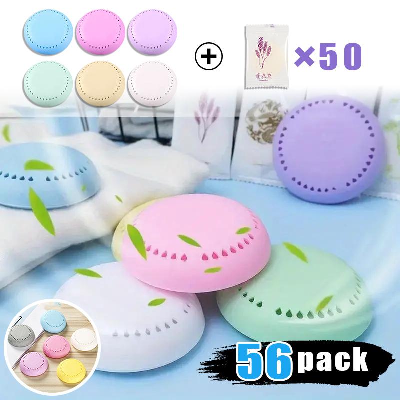 TEMU 18/56pcs Household Sachets, Suitable For Wardrobes And Drawers, 50 Replacement Cores, Clothing Sachets For Drawers, Wardrobes, Rooms, Bathrooms, Cars, Durable (lavender)