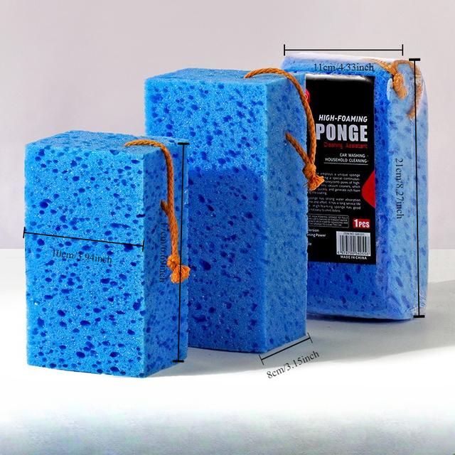 TEMU Thickened High Foam Car Wash Sponge Large Honeycomb Seaweed Sponge Block Car Supplies Beauty Cleaning Decontamination Sponge Wipe