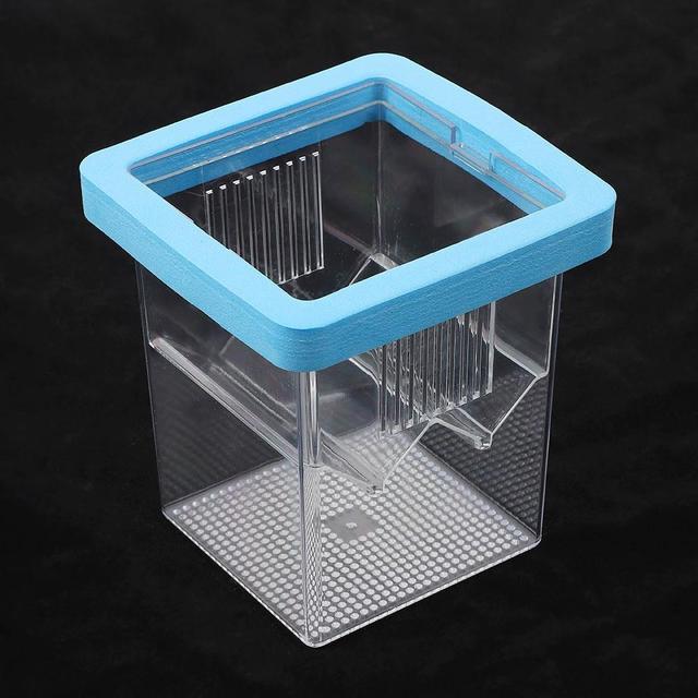 TEMU Hanging Aquarium Fish Fry Incubator With Suction Cups - Floating Fish Breeding Box - Suitable For Fish Fry, Shrimp, Beta, Clownfish, And Guppy - For Aquarium Fish , Without Battery