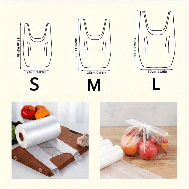 TEMU Konyhai Minőségű Vastagított Köténytáska, Nagy Méretű Élelmiszer Tároló Zsák Fogantyúval - Feltekerhető, Fagyasztható, Nedvesség- és Szakadásálló, Magas Rugalmasságú Használatra