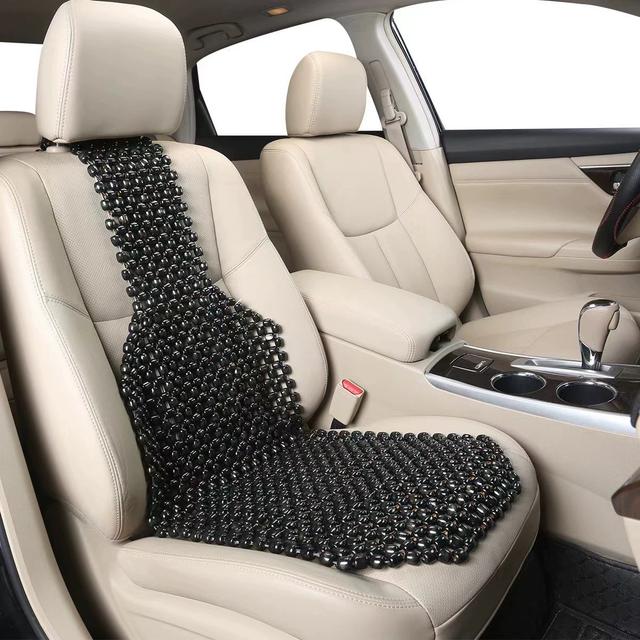 TEMU Some Wooden Beads Have C25 Wooden Bead Seat Cushion Car Mat Home Sitting Pad Summer Breathable Wear-resistant Cooling Mat Car Seat Cushions Use