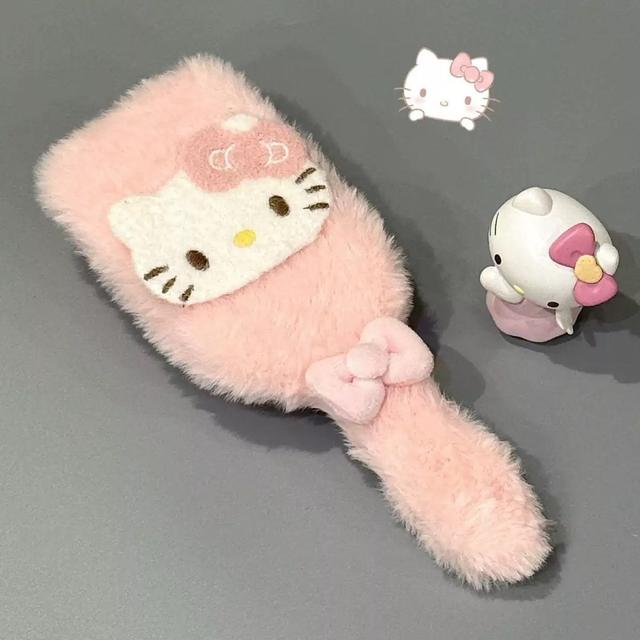 TEMU Nuevo Peine Sanrio/Adorable Hello Kitty, Cepillo de Cojín de Aire de Felpa, Cepillo de Cojín de Moda Para, Peine de Masaje y Portátil