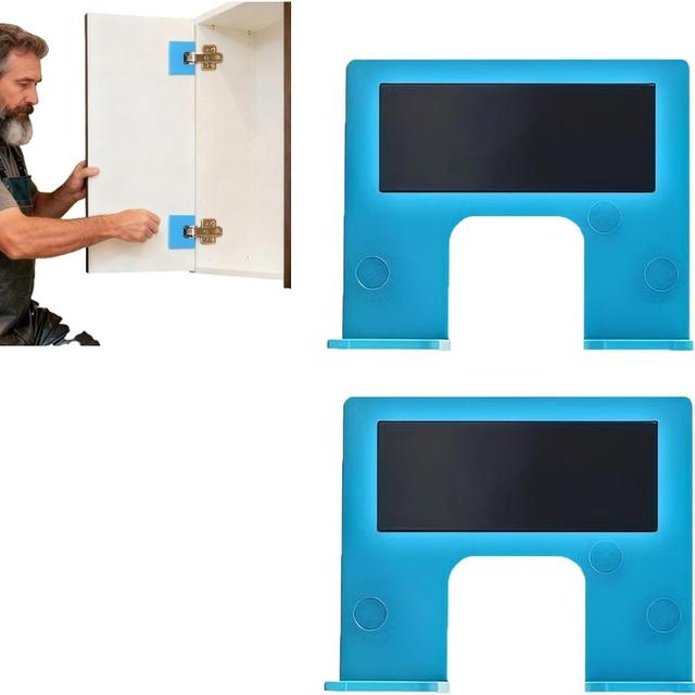 TEMU 2pcs Of Door Hinge Quick Installation Plates, 2mm Adjustable Precise Guide For Hinge Installation, A Tool For Cabinet Hinge Installation