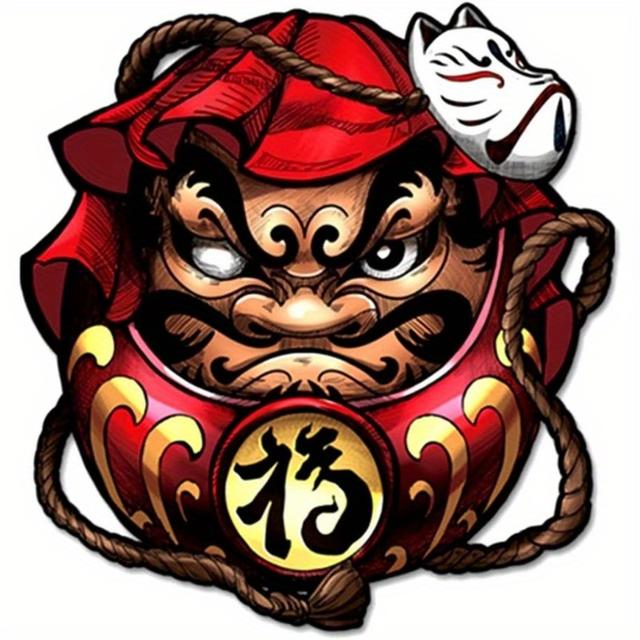 TEMU 【商品名】車用ステッカー daruma ステッカー 祈り daruma ステッカー オートバイ ステッカー 車 ドア デコレーション デカール 車窓