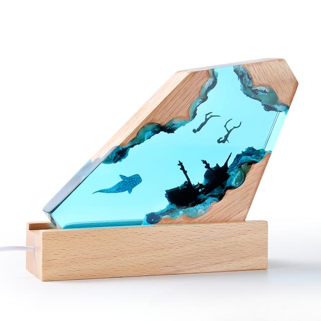 TEMU 8-inch, Ocean Light - Multifunctional Night Light, Adjustable Glow, Suitable For Living Room, Bedroom Or Office Decor, Bedroom Bedside Table Decor, For Everyone