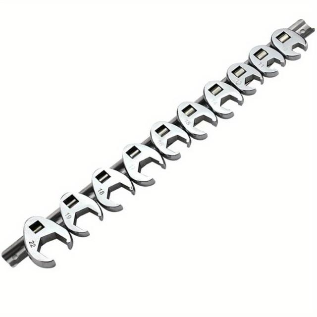 TEMU Set Of 10 Wrenches With 3/8" Drive, Sizes From 10 To 22 Mm, Designed For Use With Torque Wrench Keys