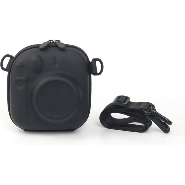 TEMU diseñada para cámaras Instax Mini Instant, con carcasa rígida y correa de ajustable, disponible en negro y para uso universal